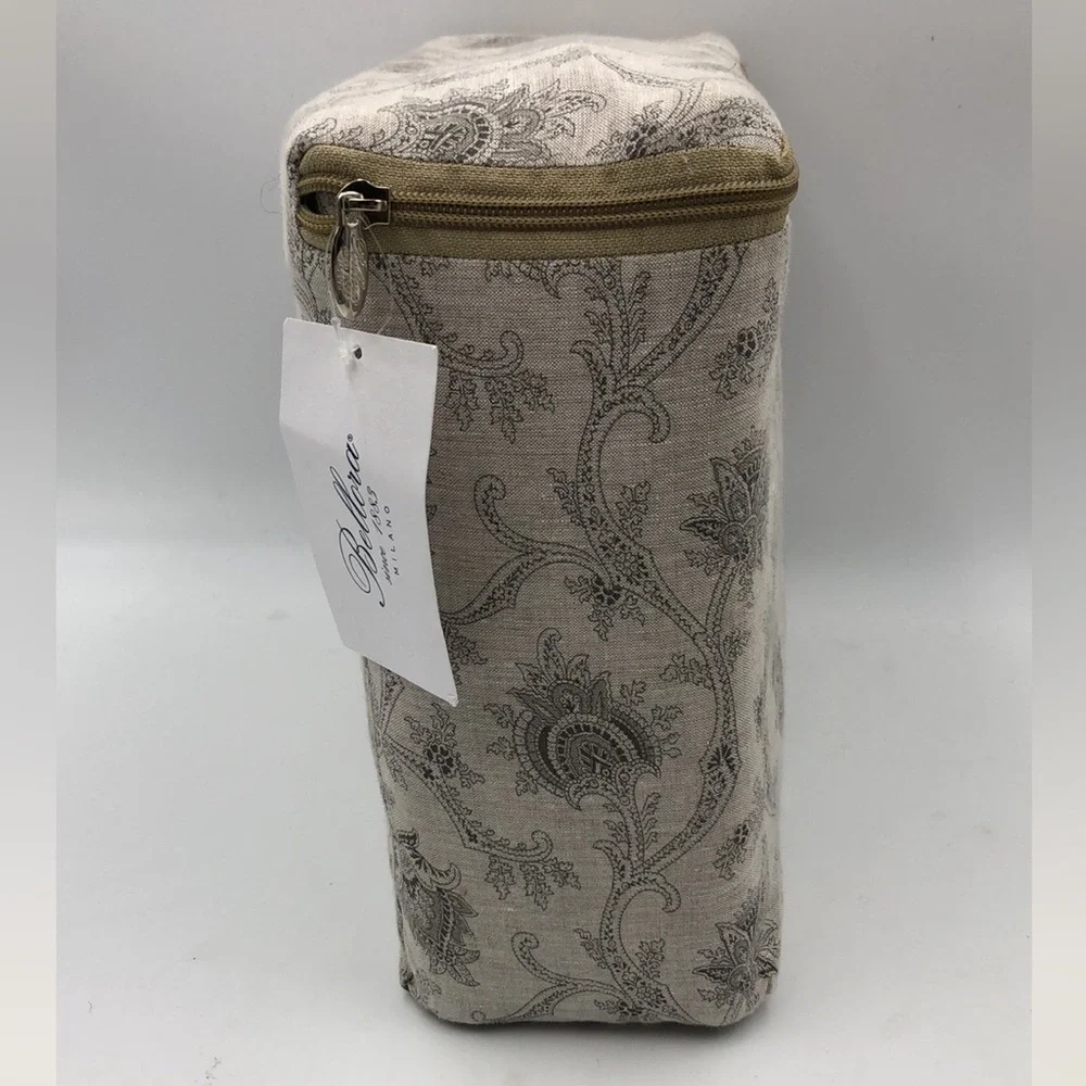 Bellora 1883 Gray Floral Linen King Duvet Cover 3 Piece Set